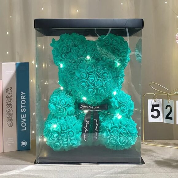 Perfect Christmas Gift |  Rose Teddy Bear with Gift Box & LED Light - Picture 1 of 5